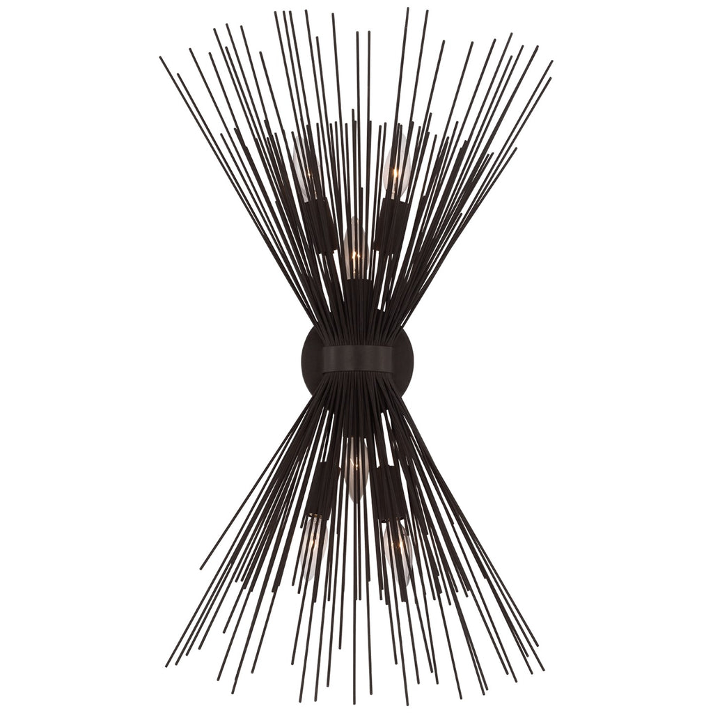 Buy the Strada LED Wall Sconce in Aged Iron by Visual Comfort Signature ( SKU# KW 2074AI )
