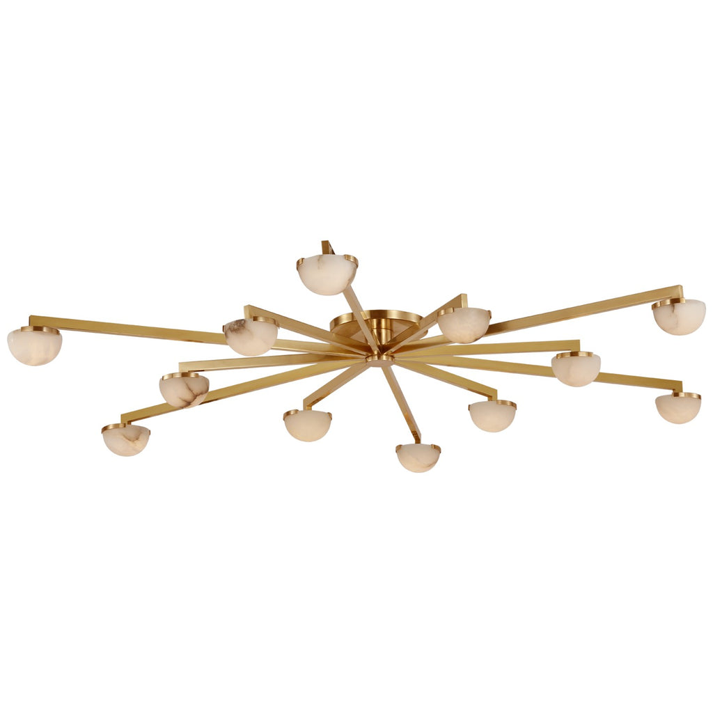 Buy the Pedra LED Flush Mount in Antique-Burnished Brass by Visual Comfort Signature ( SKU# KW 4624AB-ALB )