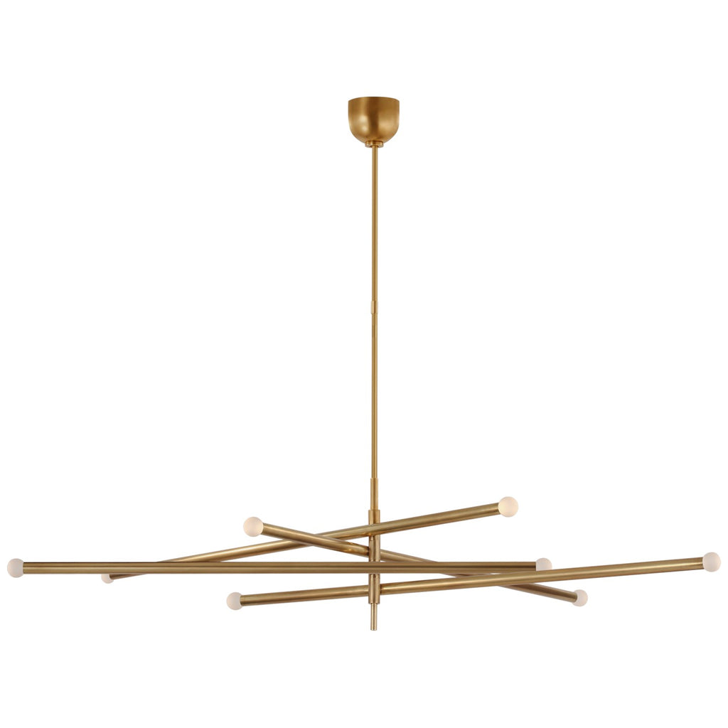 Buy the Rousseau LED Chandelier in Antique-Burnished Brass by Visual Comfort Signature ( SKU# KW 5595AB-ECG )