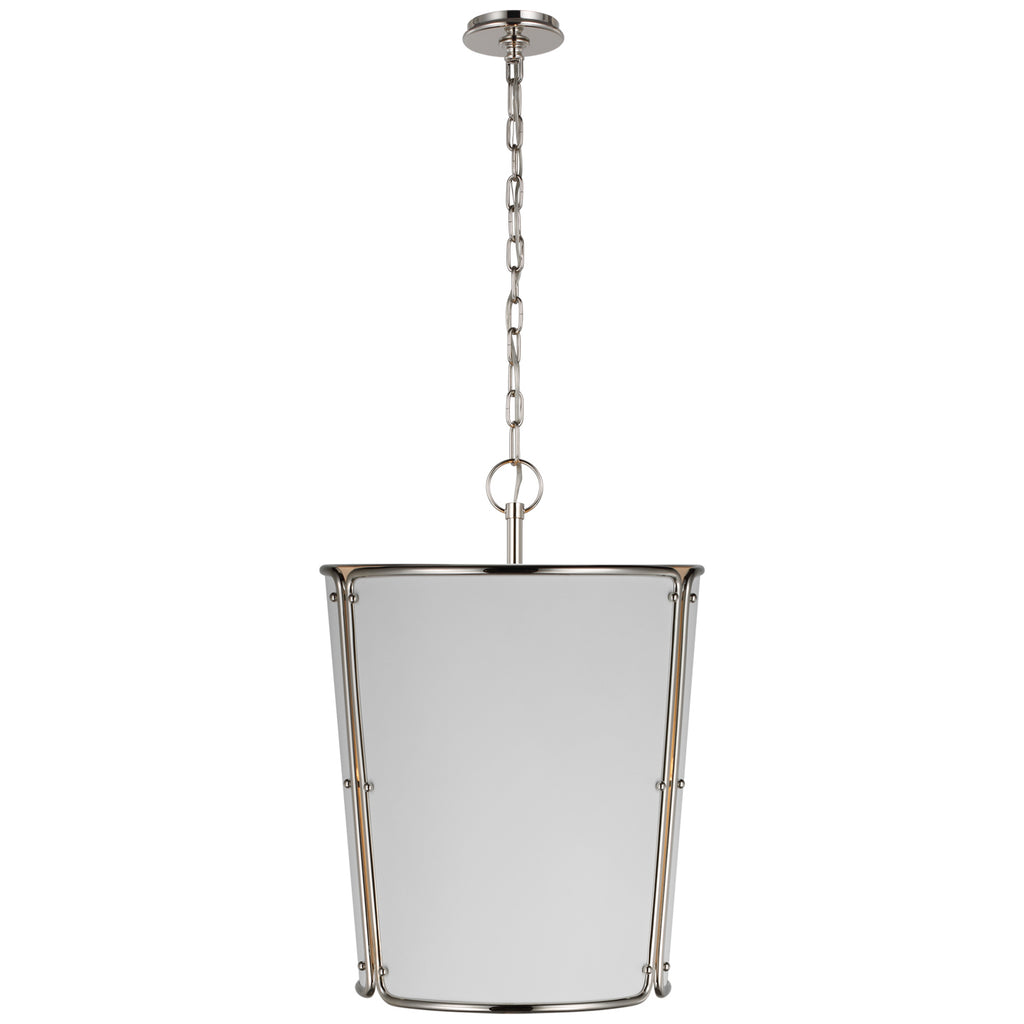 Buy the Hastings Three Light Pendant in Polished Nickel by Visual Comfort Signature ( SKU# S 5647PN-WHT )