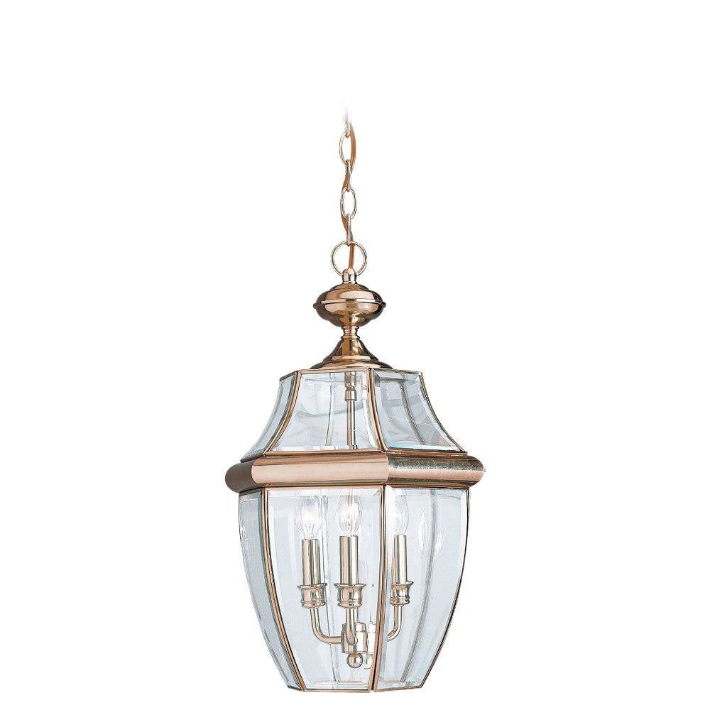 Buy the Lancaster Three Light Outdoor Pendant in Polished Brass by Generation Lighting. ( SKU# 6039-02 )