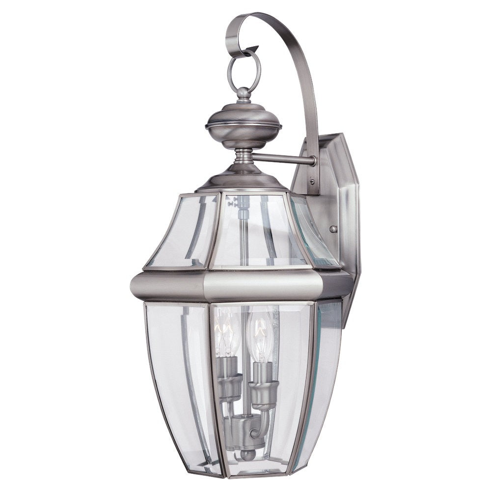 Buy the Lancaster Two Light Outdoor Wall Lantern in Antique Brushed Nickel by Generation Lighting. ( SKU# 8039-965 )