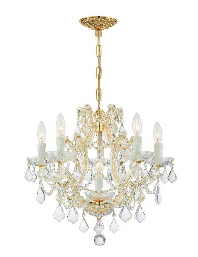 Buy the Maria Theresa Six Light Mini Chandelier in Gold by Crystorama ( SKU# 4405-GD-CL-S )