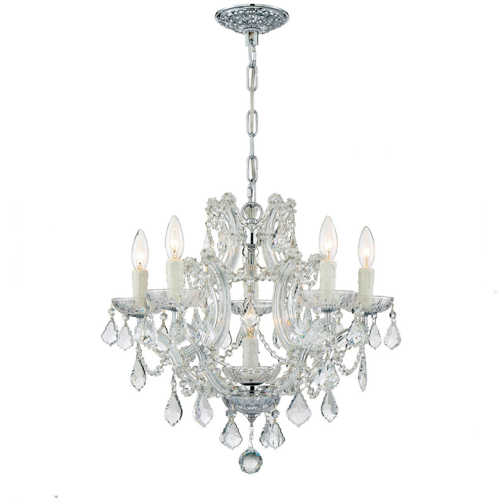 Buy the Maria Theresa Six Light Mini Chandelier in Polished Chrome by Crystorama ( SKU# 4405-CH-CL-SAQ )