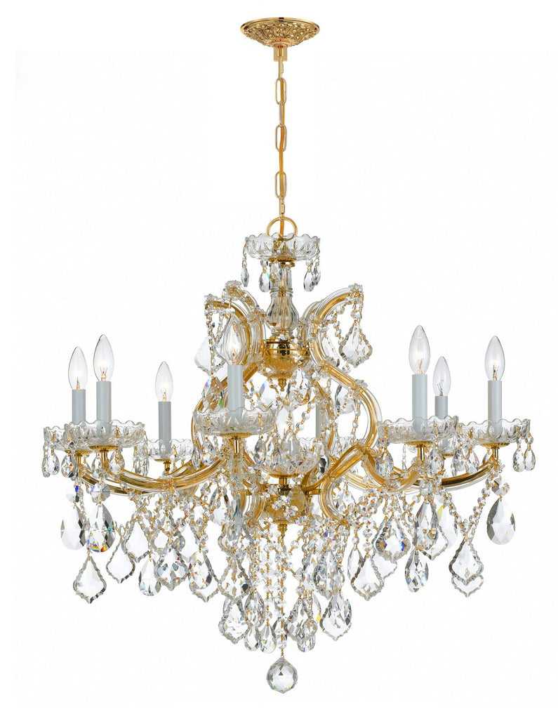Buy the Maria Theresa Nine Light Chandelier in Gold by Crystorama ( SKU# 4409-GD-CL-S )