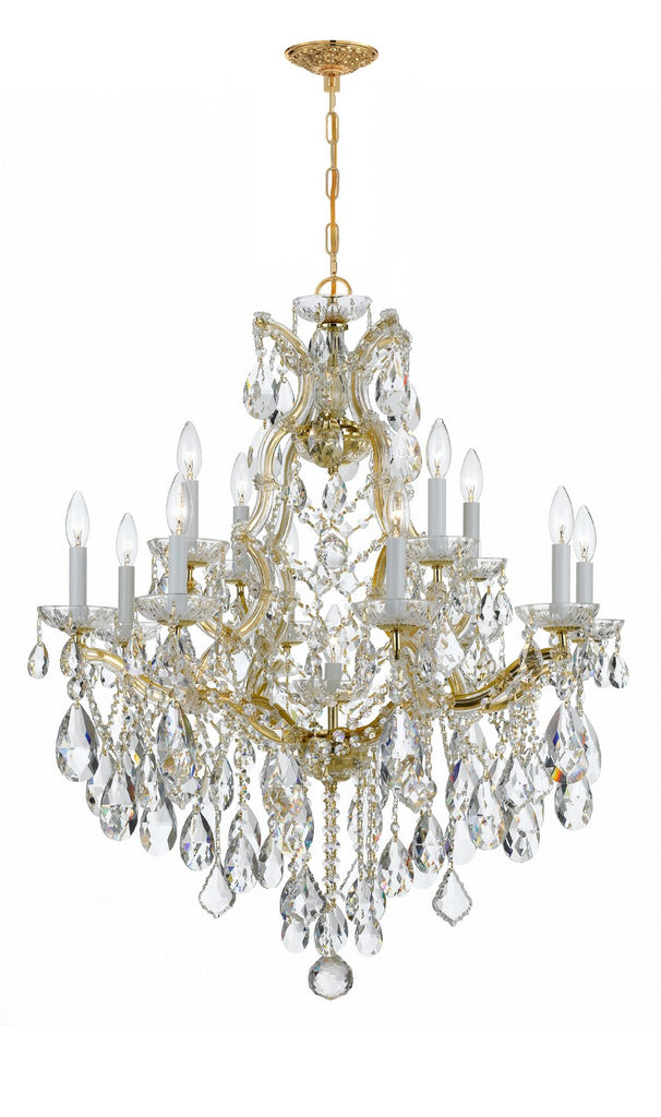 Buy the Maria Theresa 13 Light Chandelier in Gold by Crystorama ( SKU# 4413-GD-CL-S )