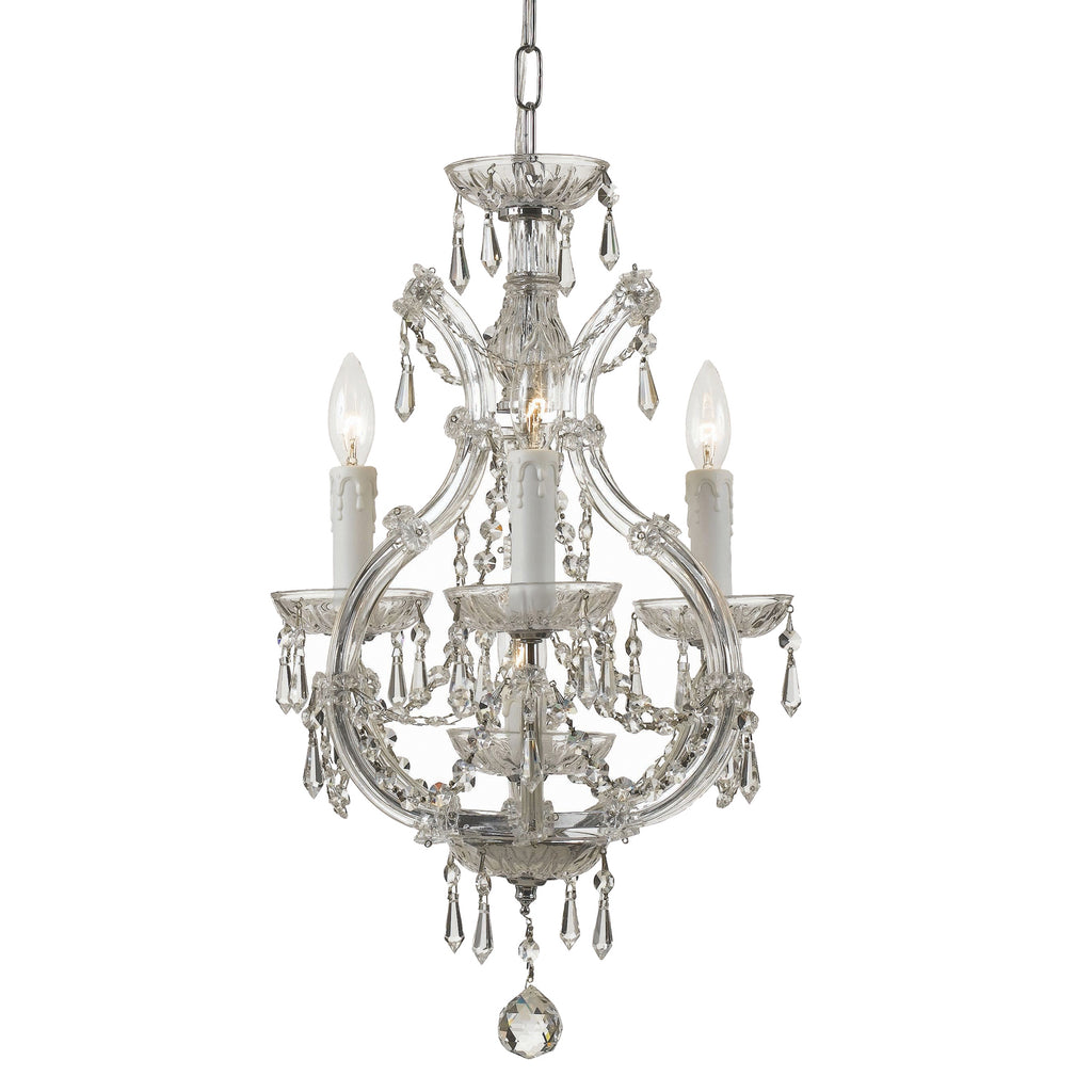 Buy the Maria Theresa Four Light Mini Chandelier in Polished Chrome by Crystorama ( SKU# 4473-CH-CL-S )