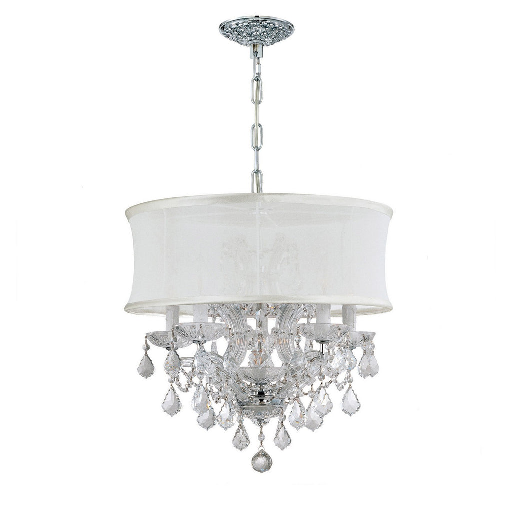 Buy the Brentwood Six Light Mini Chandelier in Polished Chrome by Crystorama ( SKU# 4415-CH-SMW-CLQ )
