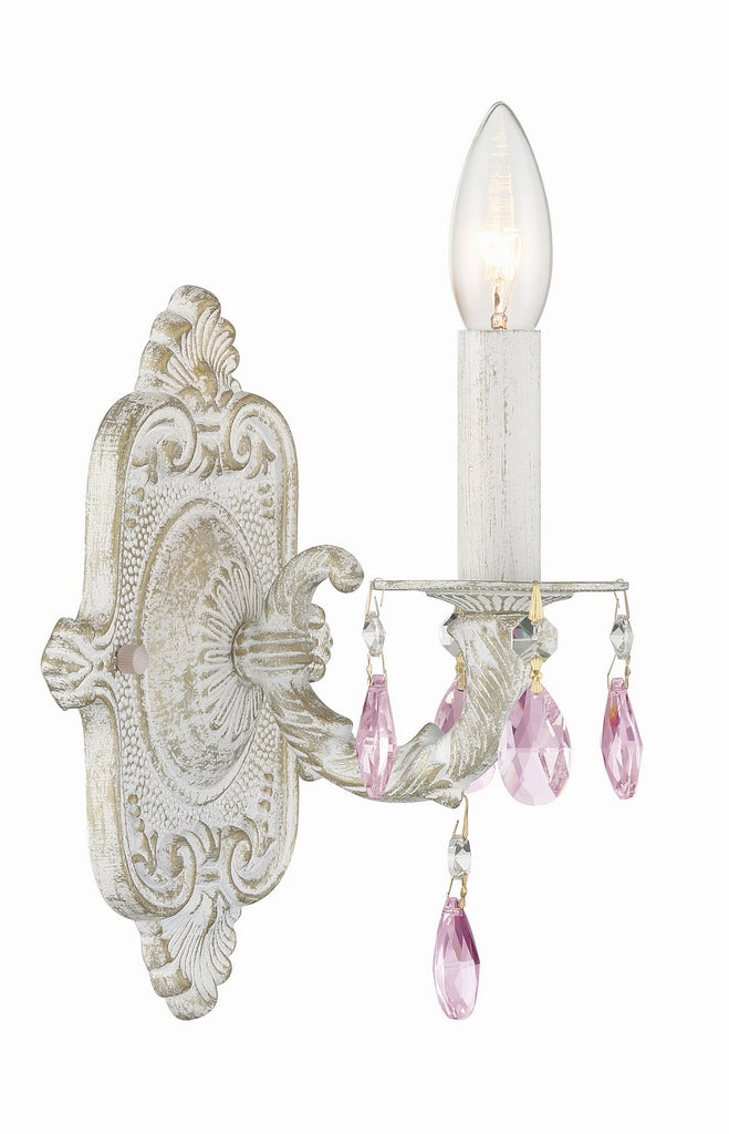 Buy the Paris Market One Light Wall Mount in Antique White by Crystorama ( SKU# 5021-AW-RO-MWP )