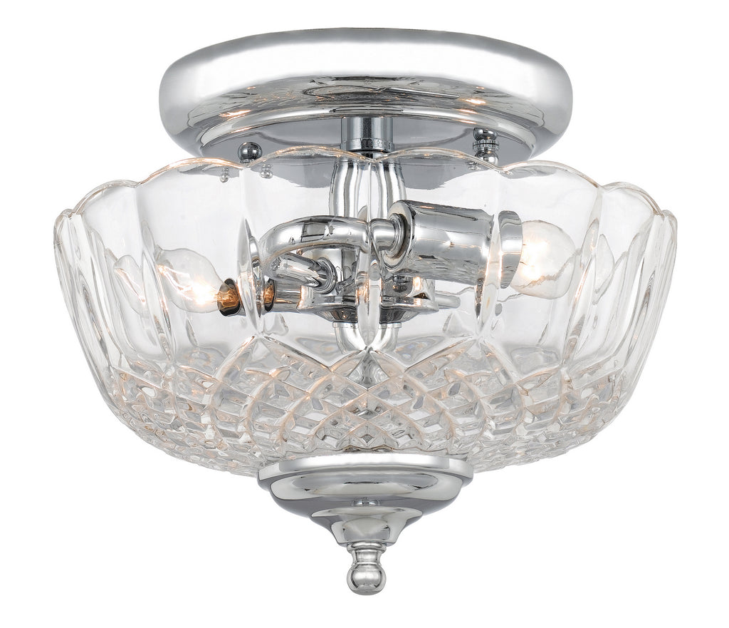 Buy the Ceiling Mount Two Light Ceiling Mount in Polished Chrome by Crystorama ( SKU# 55-SF-CH )