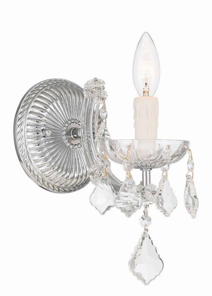 Buy the Maria Theresa One Light Wall Mount in Polished Chrome by Crystorama ( SKU# 4471-CH-CL-MWP )