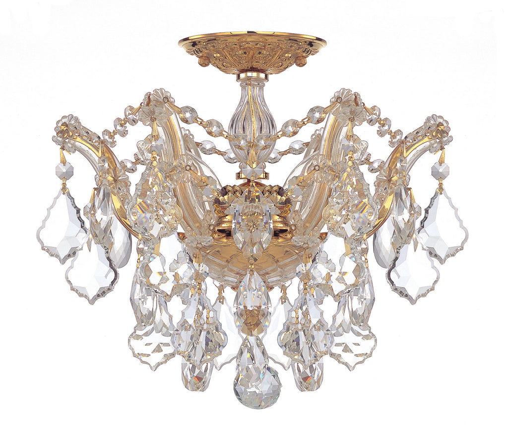 Buy the Maria Theresa Three Light Ceiling Mount in Gold by Crystorama ( SKU# 4430-GD-CL-S )