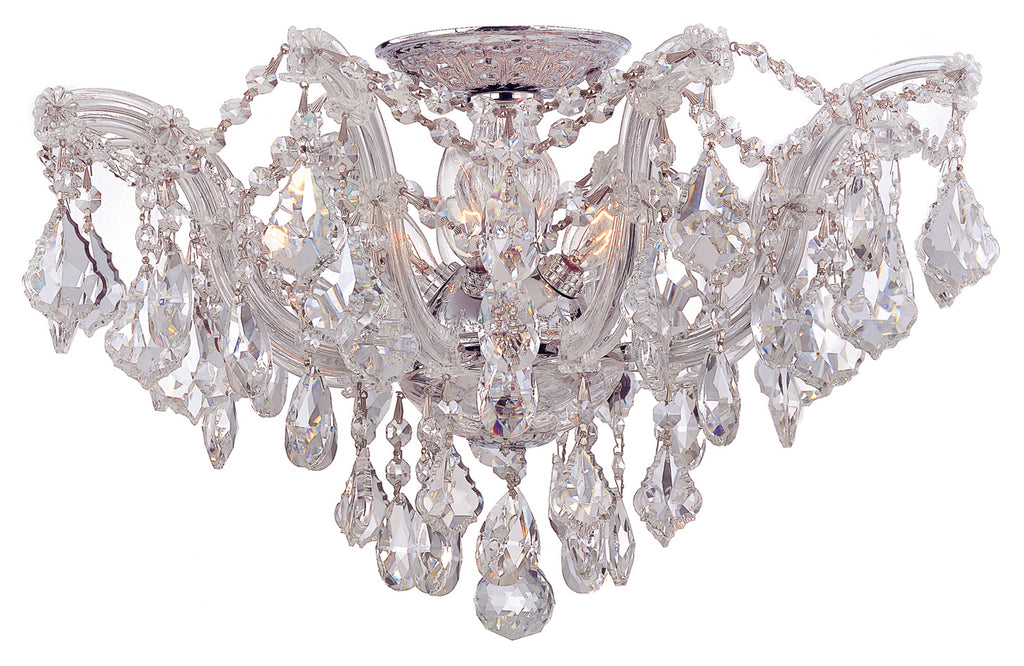 Buy the Maria Theresa Five Light Ceiling Mount in Polished Chrome by Crystorama ( SKU# 4437-CH-CL-SAQ )