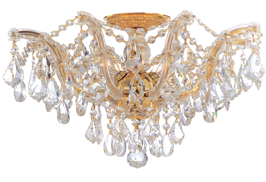 Buy the Maria Theresa Five Light Ceiling Mount in Gold by Crystorama ( SKU# 4437-GD-CL-S )