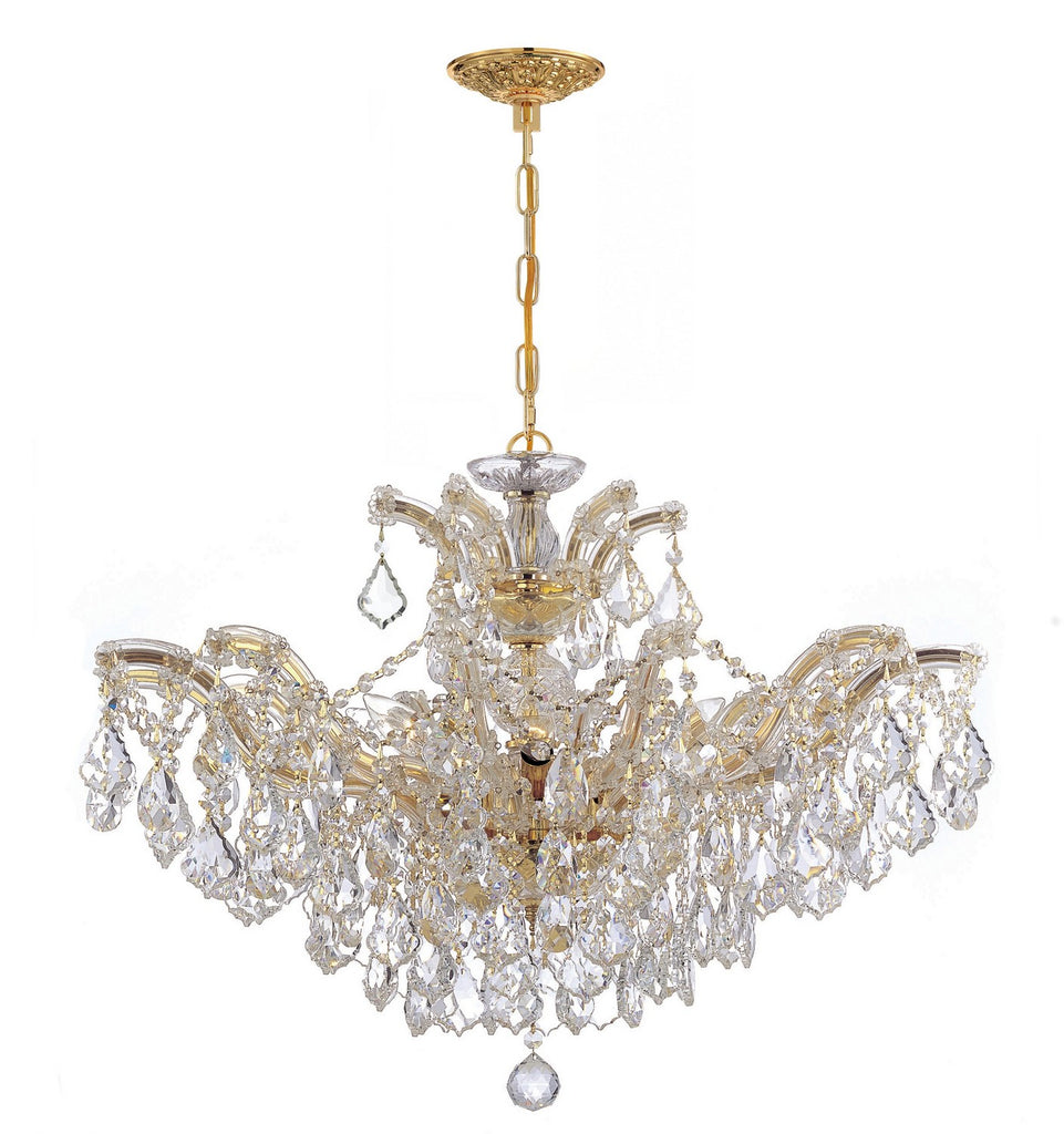 Buy the Maria Theresa Six Light Chandelier in Gold by Crystorama ( SKU# 4439-GD-CL-S )
