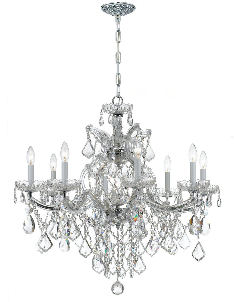 Buy the Maria Theresa Nine Light Chandelier in Polished Chrome by Crystorama ( SKU# 4409-CH-CL-S )
