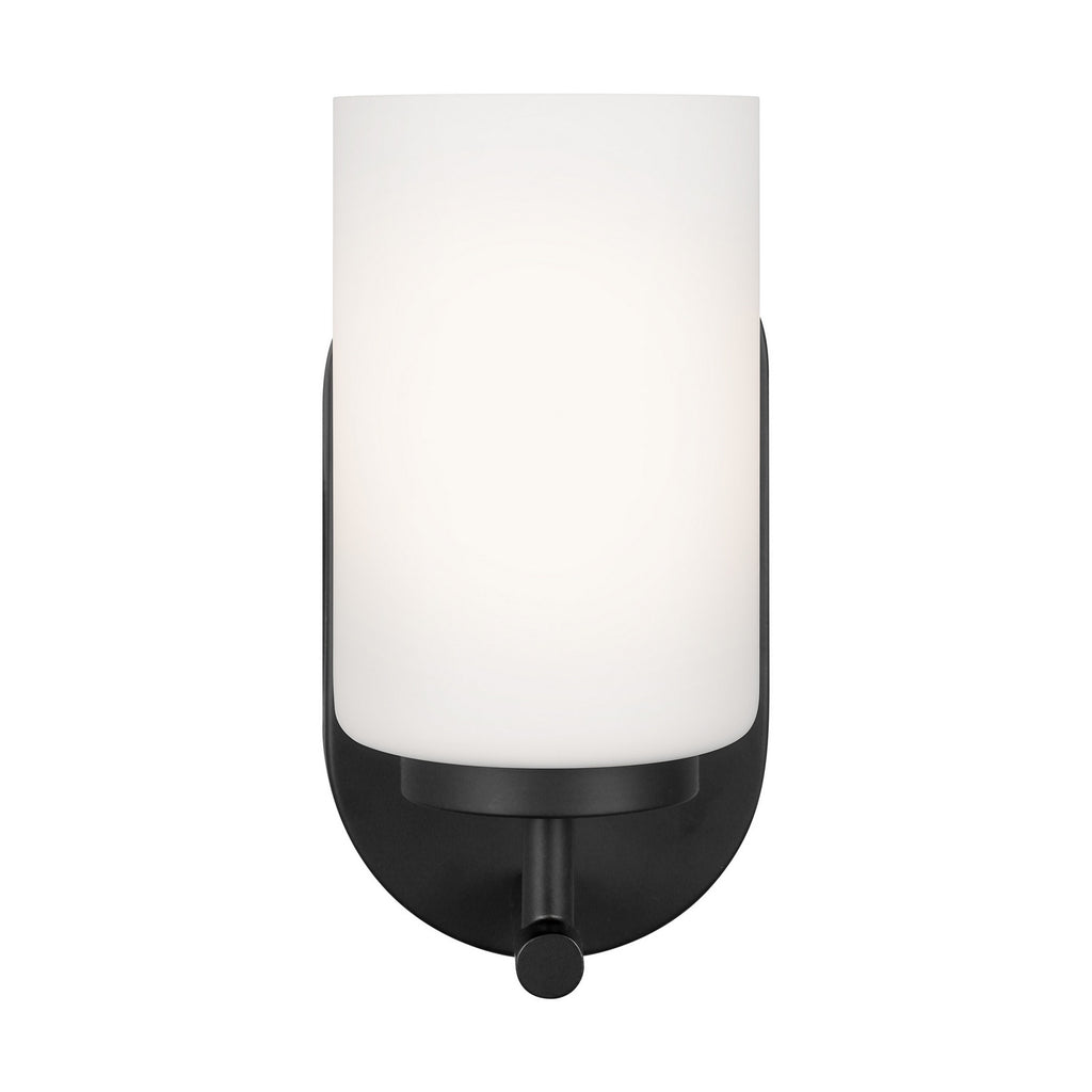 Buy the Oslo One Light Wall / Bath Sconce in Midnight Black by Generation Lighting. ( SKU# 41160-112 )