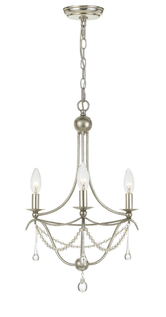 Buy the Metro Three Light Mini Chandelier in Antique Silver by Crystorama ( SKU# 423-SA )