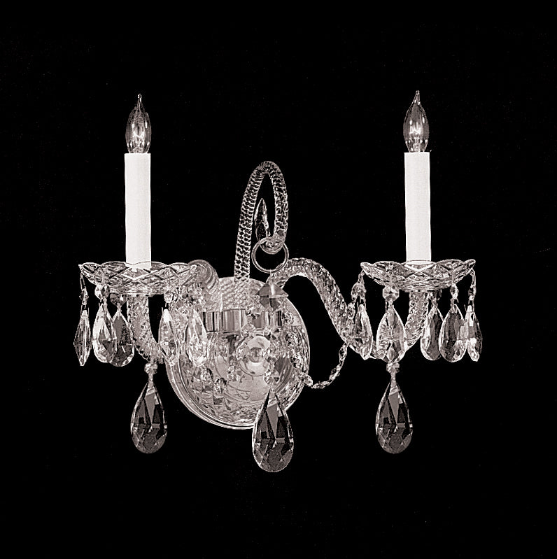 Buy the Traditional Crystal Two Light Wall Mount in Polished Chrome by Crystorama ( SKU# 5042-CH-CL-S )
