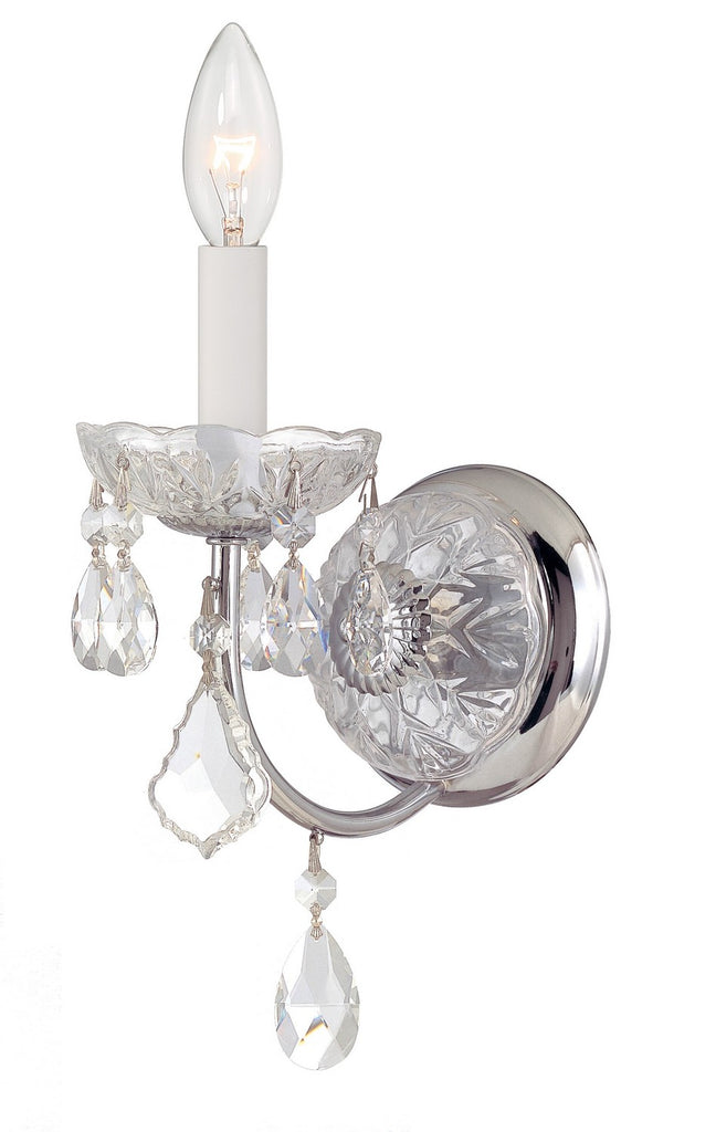 Buy the Imperial One Light Wall Mount in Polished Chrome by Crystorama ( SKU# 3221-CH-CL-SAQ )