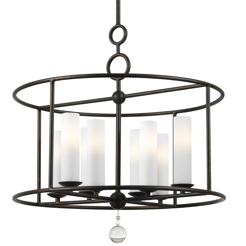 Buy the Cameron Eight Light Chandelier in English Bronze by Crystorama ( SKU# 9266-EB )
