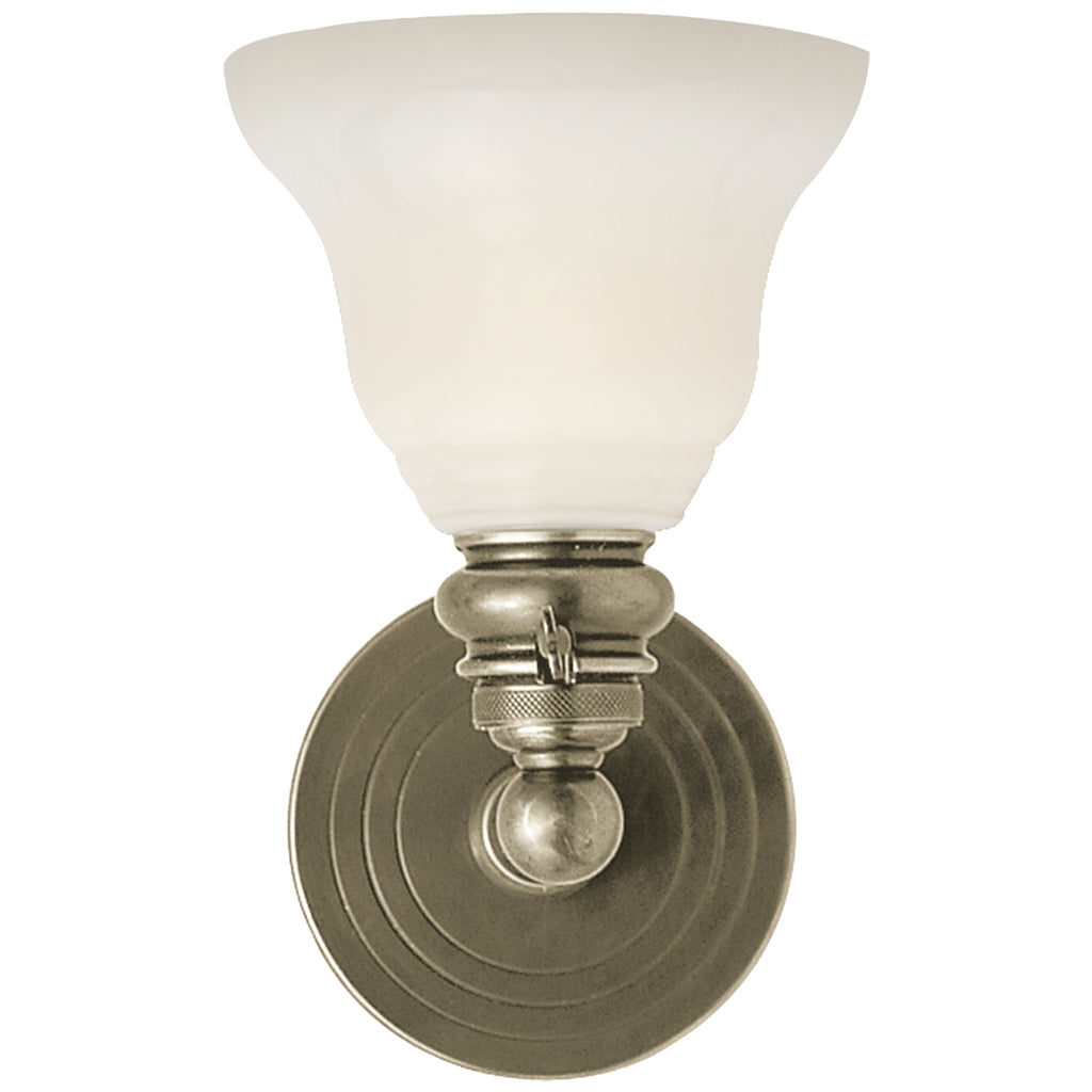 Buy the Boston One Light Wall Sconce in Antique Nickel by Visual Comfort Signature ( SKU# SL 2931AN/SLEG-WG )