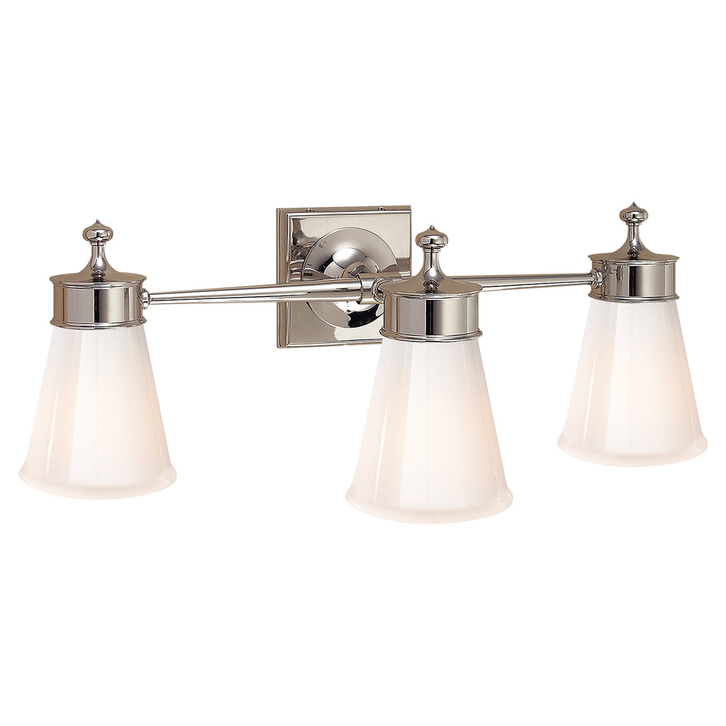Buy the Siena Three Light Wall Sconce in Polished Nickel by Visual Comfort Signature ( SKU# SS 2003PN-WG )