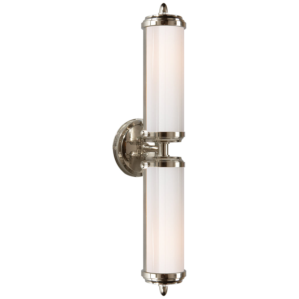 Buy the Merchant Two Light Bath Sconce in Polished Nickel by Visual Comfort Signature ( SKU# TOB 2207PN-WG )