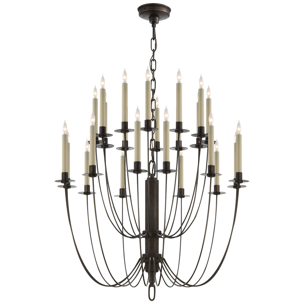 Buy the Erika 24 Light Chandelier in Aged Iron by Visual Comfort Signature ( SKU# TOB 5205AI )