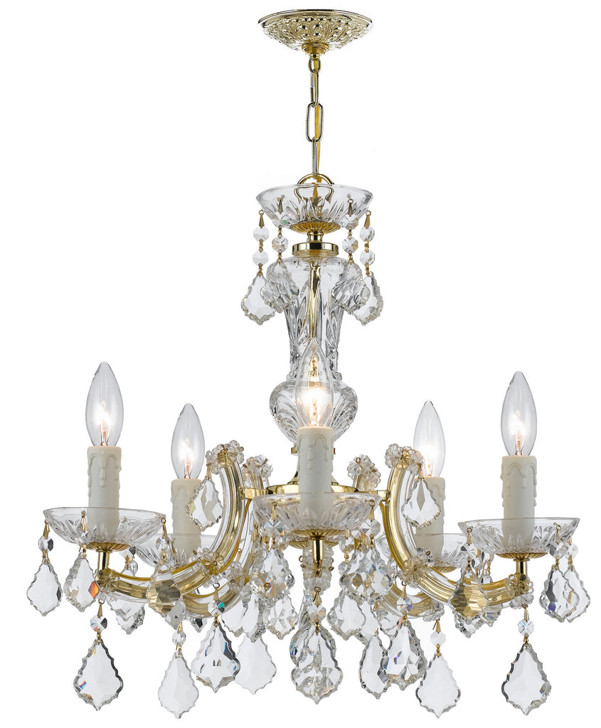 Buy the Maria Theresa Five Light Mini Chandelier in Gold by Crystorama ( SKU# 4376-GD-CL-SAQ )