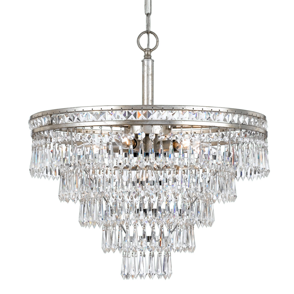 Buy the Mercer Seven Light Chandelier in Olde Silver by Crystorama ( SKU# 5264-OS-CL-MWP )
