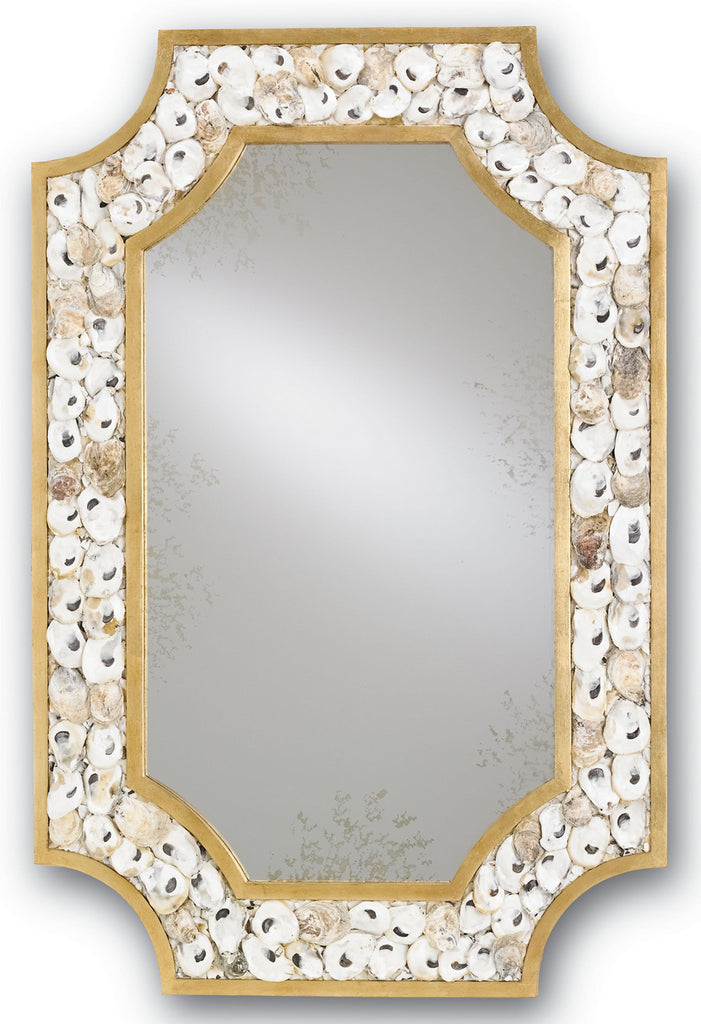 Buy the Margate Mirror in Contemporary Gold Leaf/Natural/Antique Mirror by Currey and Company ( SKU# 1090 )