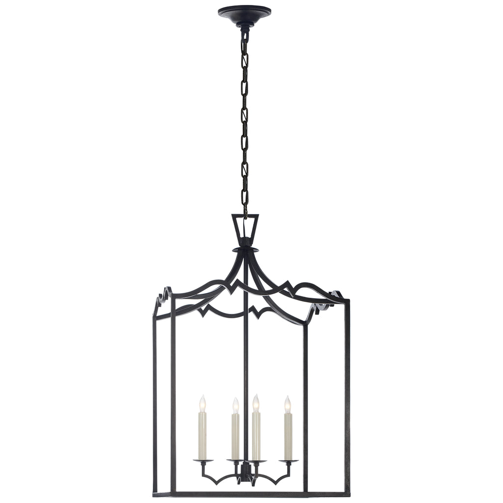 Buy the Darlana Fancy Four Light Lantern in Aged Iron by Visual Comfort Signature ( SKU# CHC 2181AI )