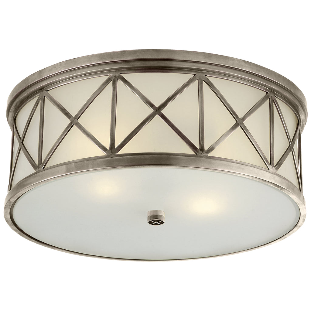 Buy the Montpelier Three Light Flush Mount in Antique Nickel by Visual Comfort Signature ( SKU# SK 4011AN-FG )
