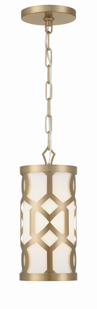 Buy the Jennings One Light Pendant in Aged Brass by Crystorama ( SKU# 2260-AG )