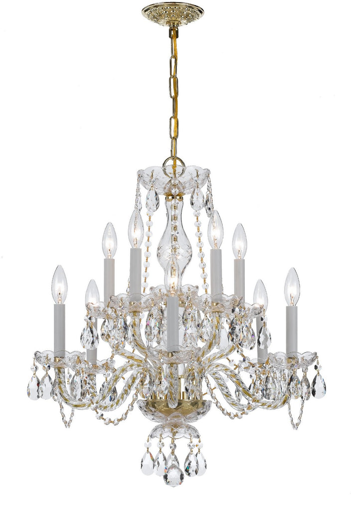 Buy the Traditional Crystal Ten Light Chandelier in Polished Brass by Crystorama ( SKU# 5080-PB-CL-S )