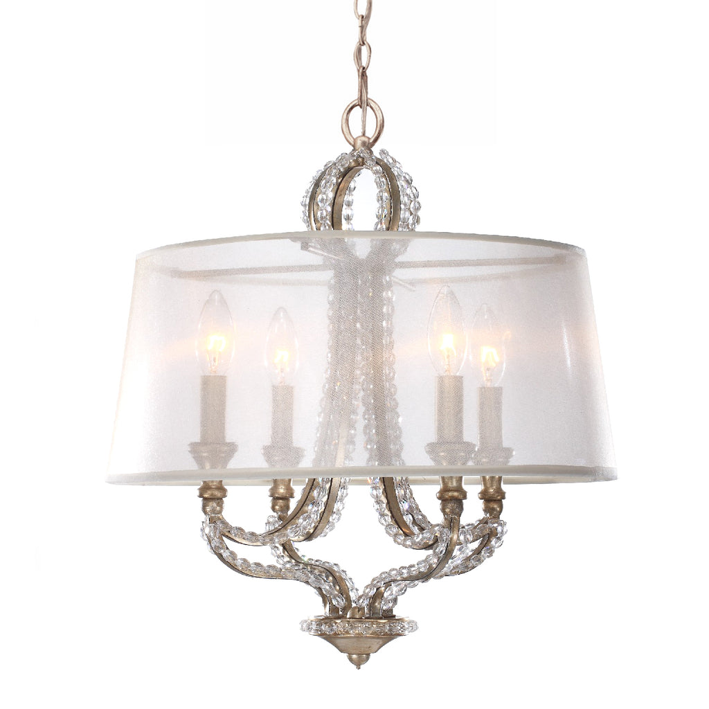 Buy the Garland Four Light Mini Chandelier in Distressed Twilight by Crystorama ( SKU# 6764-DT )