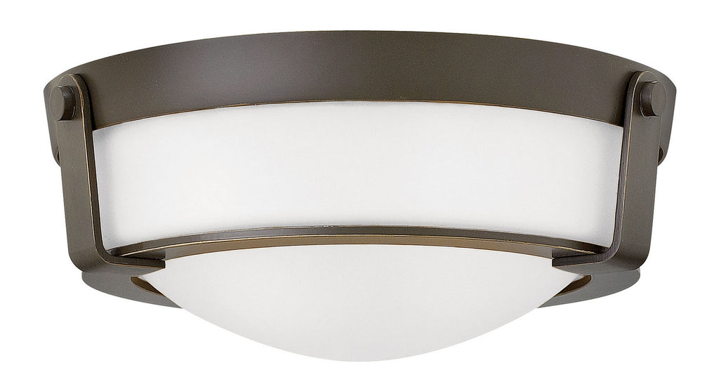 Buy the Hathaway LED Flush Mount in Olde Bronze with Etched White glass by Hinkley ( SKU# 3223OB-WH )