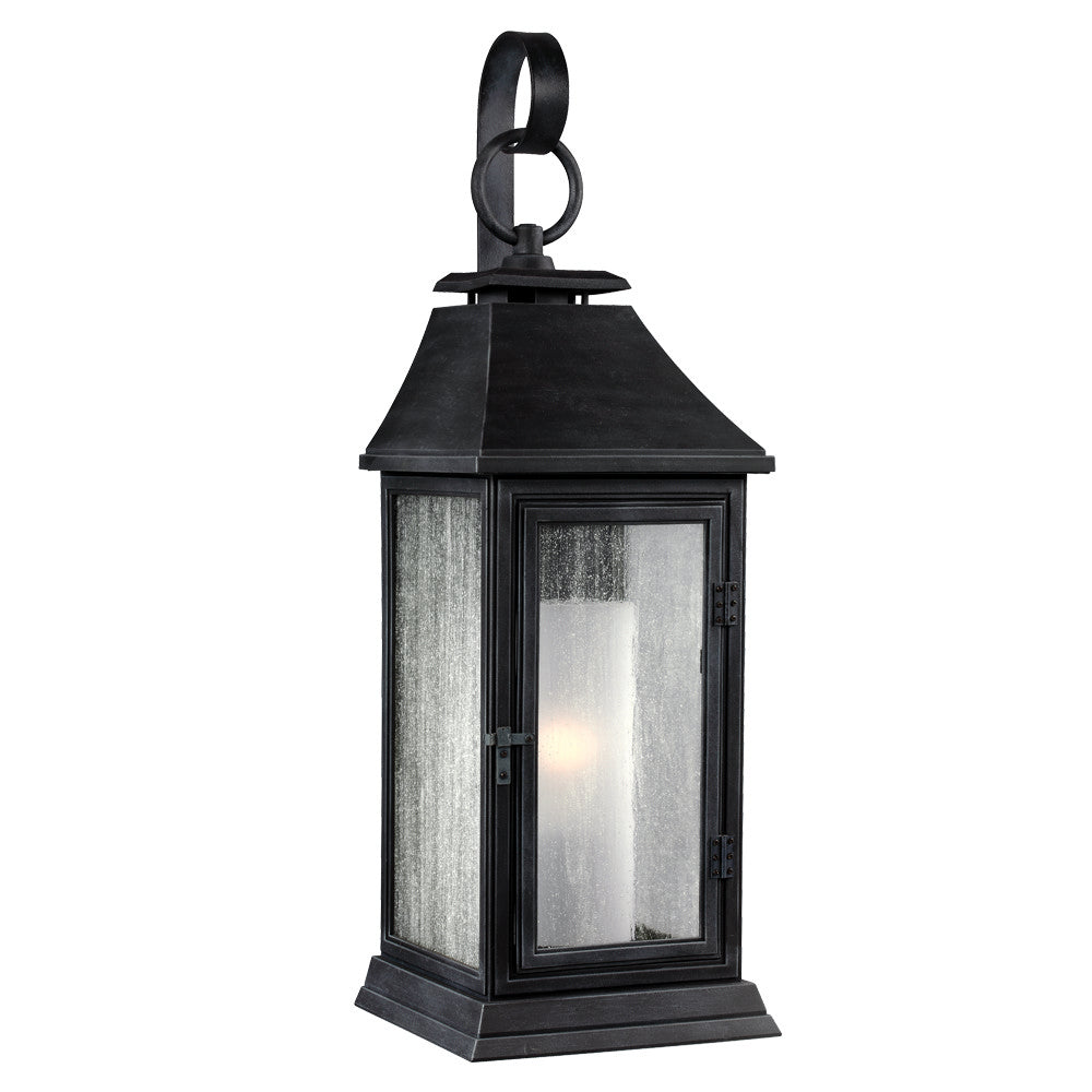 Buy the Shepherd One Light Lantern in Dark Weathered Zinc by Visual Comfort Studio ( SKU# OL10600DWZ )