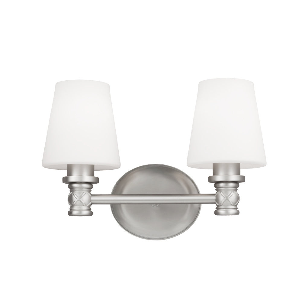 Buy the Xavierre Two Light Vanity in Satin Nickel by Visual Comfort Studio ( SKU# VS22102SN )