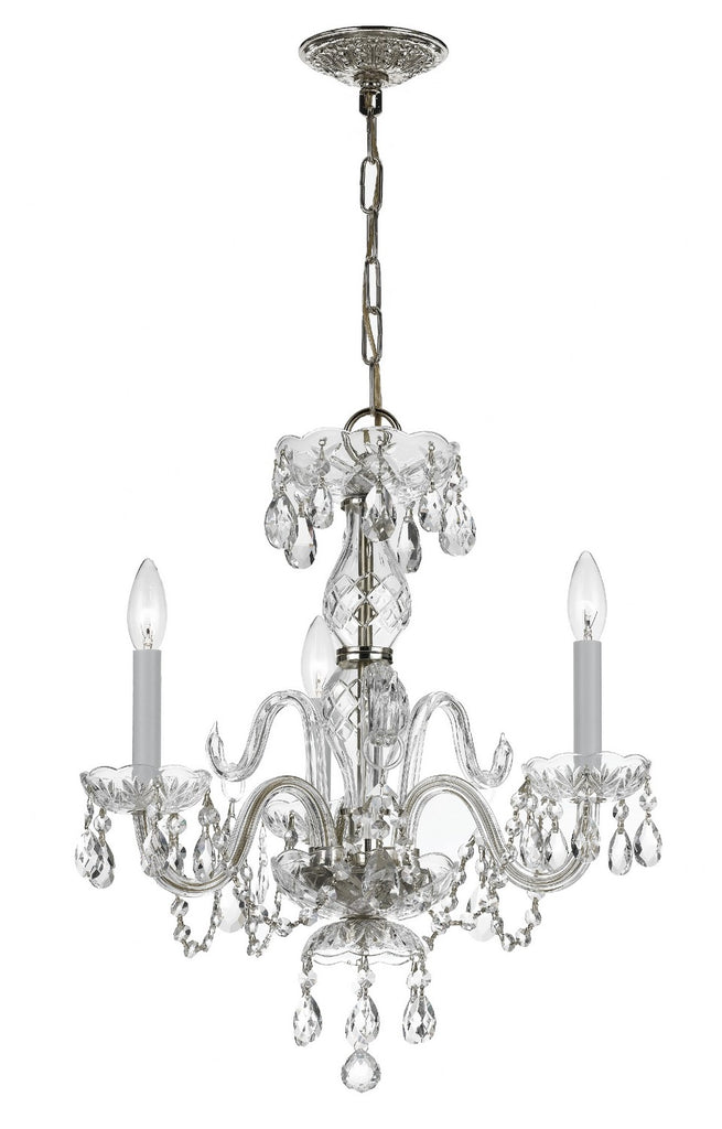 Buy the Traditional Crystal Three Light Mini Chandelier in Polished Chrome by Crystorama ( SKU# 5044-CH-CL-I )