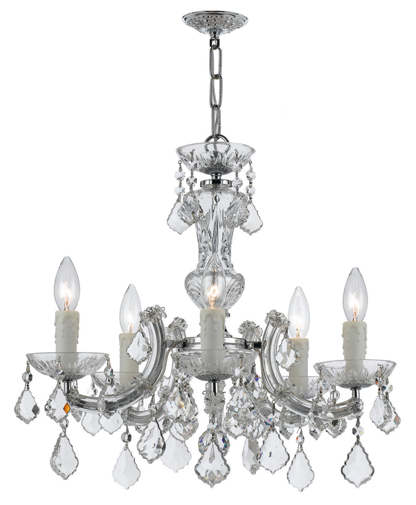 Buy the Maria Theresa Five Light Mini Chandelier in Polished Chrome by Crystorama ( SKU# 4376-CH-CL-MWP )
