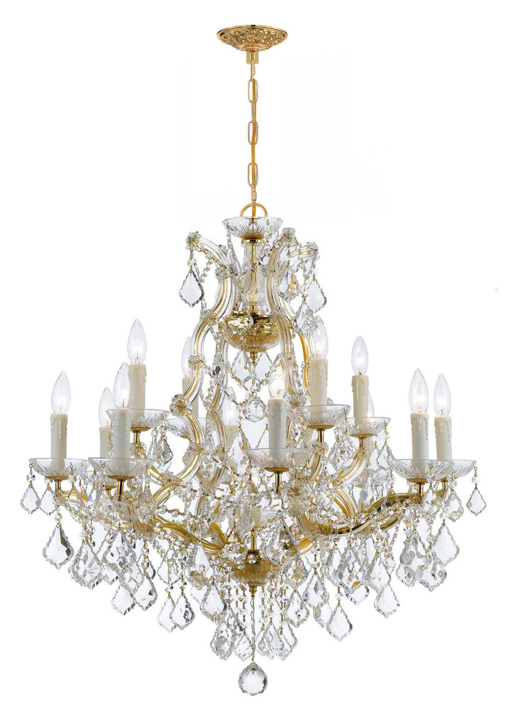 Buy the Maria Theresa 13 Light Chandelier in Gold by Crystorama ( SKU# 4412-GD-CL-SAQ )