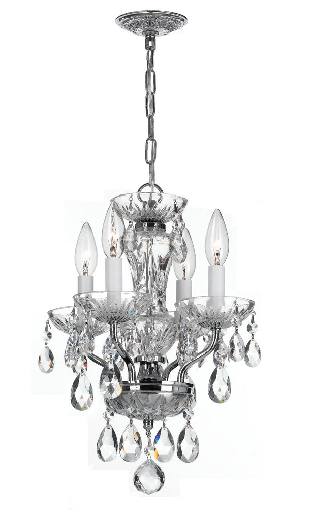 Buy the Traditional Crystal Four Light Mini Chandelier in Polished Chrome by Crystorama ( SKU# 5534-CH-CL-I )