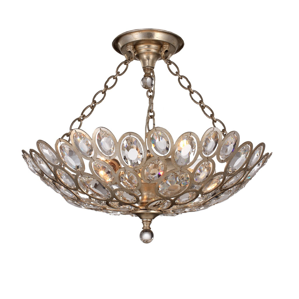 Buy the Sterling Three Light Ceiling Mount in Distressed Twilight by Crystorama ( SKU# 7584-DT_CEILING )