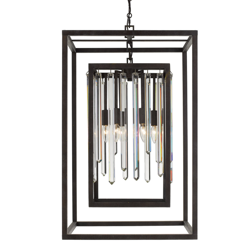 Buy the Hollis Six Light Chandelier in Forged Bronze by Crystorama ( SKU# 8409-FB )