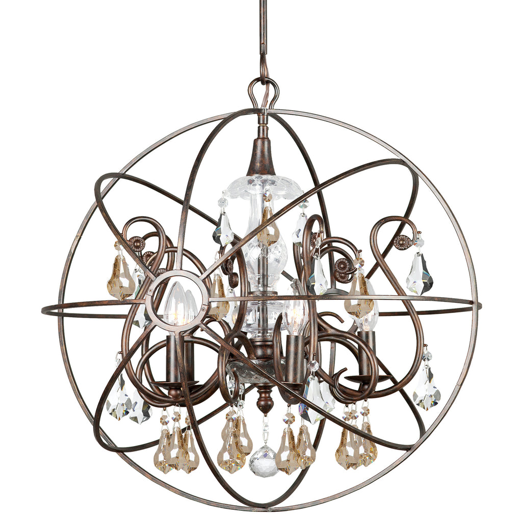Buy the Solaris Five Light Chandelier in English Bronze by Crystorama ( SKU# 9026-EB-GS-MWP )