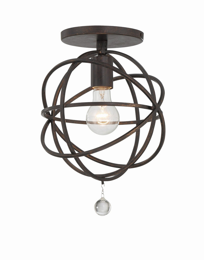 Buy the Solaris One Light Ceiling Mount in English Bronze by Crystorama ( SKU# 9220-EB_CEILING )