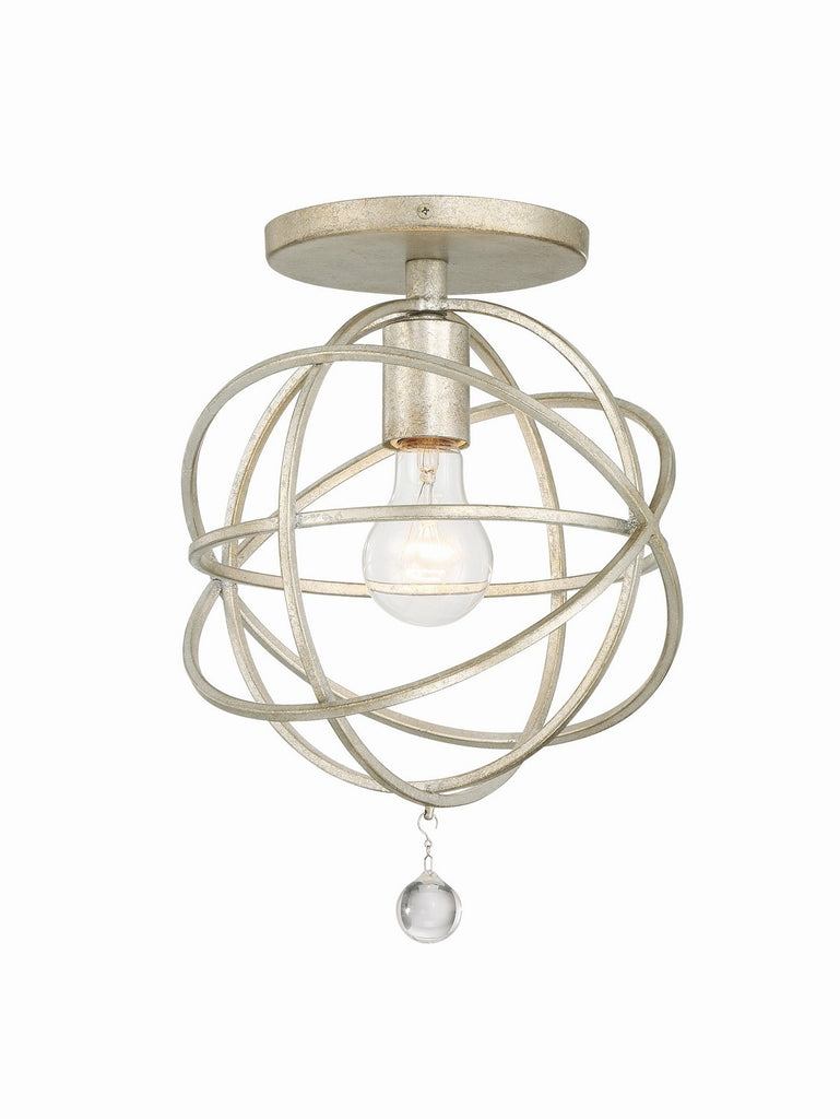 Buy the Solaris One Light Ceiling Mount in Olde Silver by Crystorama ( SKU# 9220-OS_CEILING )
