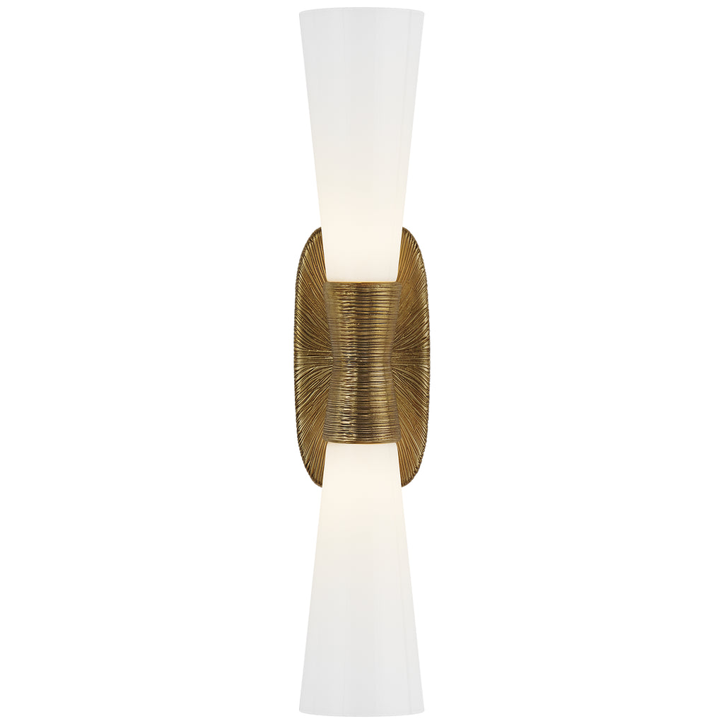 Buy the Utopia Two Light Bath Sconce in Gild by Visual Comfort Signature ( SKU# KW 2048G-WG )